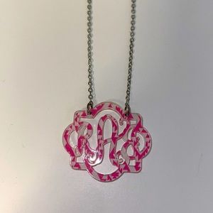 💗 RAJ Pink Monogram Necklace 💗
